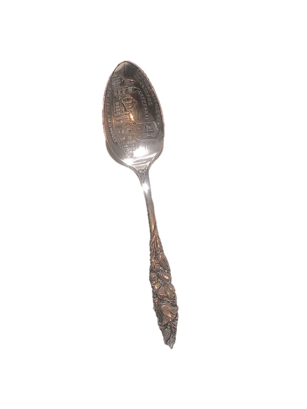 Vtg Sterling Silver San Jose California Souvenier Spoon Post & Cathedral 4.2”